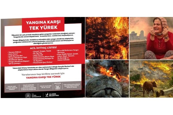 BELEDİYEDEN YANGIN BÖLGELERİ İÇİN YARDIM KAMPANYASI