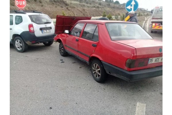 CEZAEVİ YOLUNDA TRAFİK KAZASI: 1 YARALI