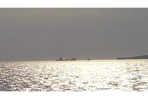 KEPEK YÜKLÜ GEMİDE YANGIN