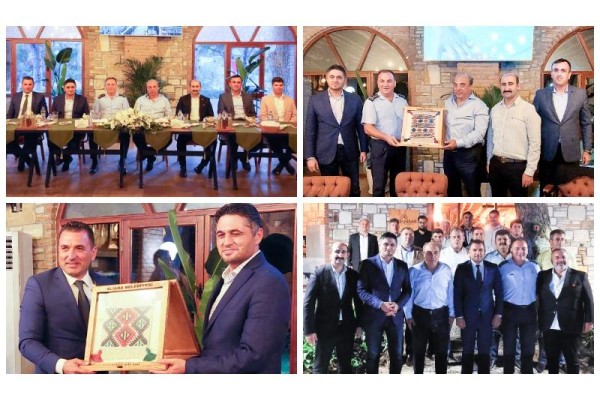 Protokol veda yemeğinde buluştu