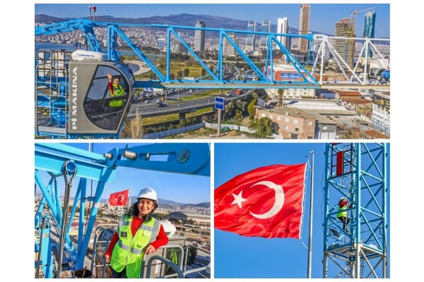 KADIN OPERATÖR YÜKSEK BİNALARA İMZASINI ATIYOR