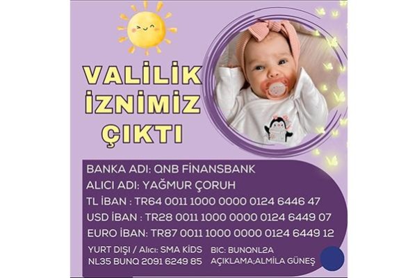Güneş bebek destek bekliyor