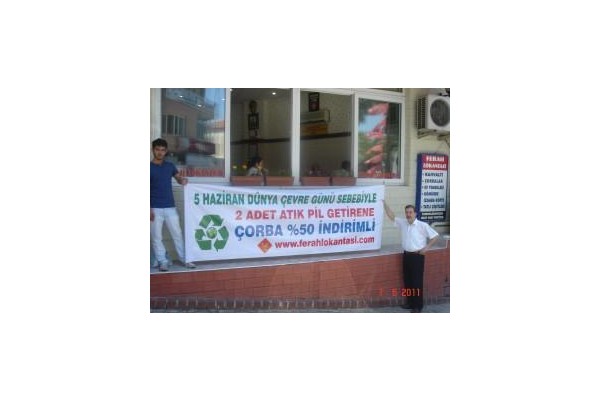 Atık piller kutuya,çorbalar yarı fiyata