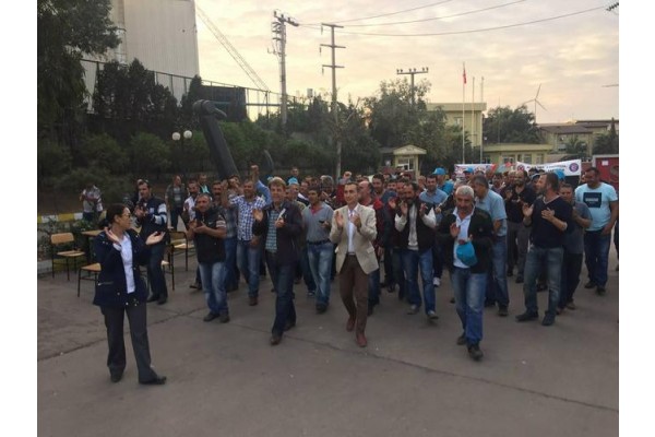 UÇAR'DAN DİRENEN İŞÇİLERE DESTEK