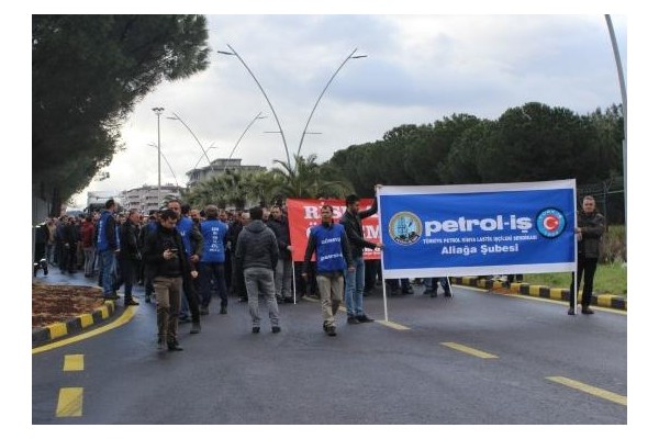 PETKİM İŞÇİLERİ EYLEM YAPTI