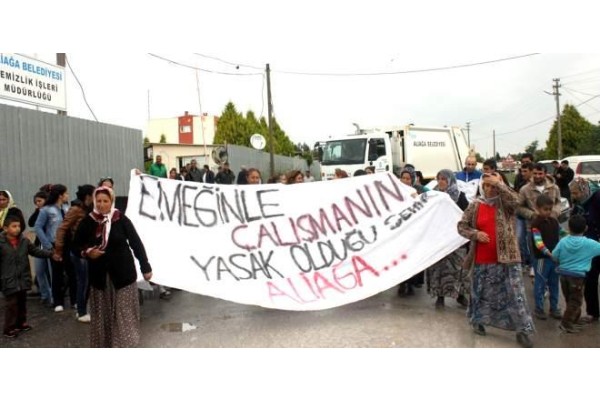 İŞÇİ AİLELERİ ATÖLYE KAPISINI KAPATTILAR