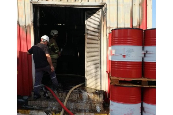 ALOSBİ’DE YAĞ FABRİKASINDA YANGIN