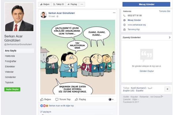 MUHALEFETE KARİKATÜRLÜ GÖNDERME