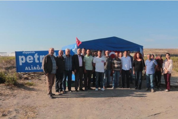 EMEP'TEN DİRENİŞTEKİ İŞÇİLERE ZİYARET