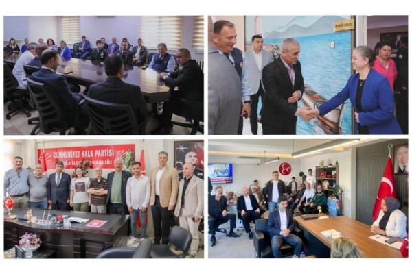 Protokol ve siyasiler bayramlaştı