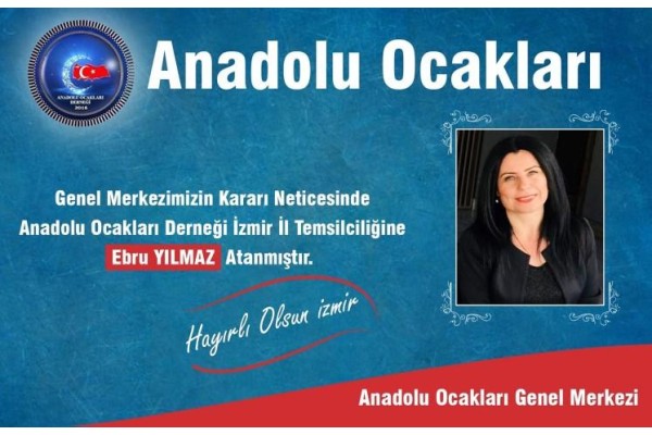 ANADOLU OCAKLARI’NIN İL TEMSİLCİSİ OLDU
