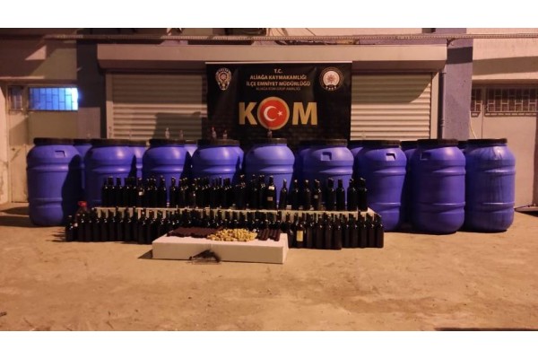 4 bin 102 litre kaçak içki ele geçirildi