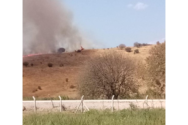 OTLUK ALANDA YANGIN ÇIKTI