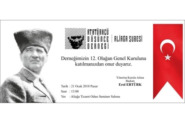 ADD ALİAĞA, 12. GENEL KURULA TEK LİSTEYLE GİDİYOR