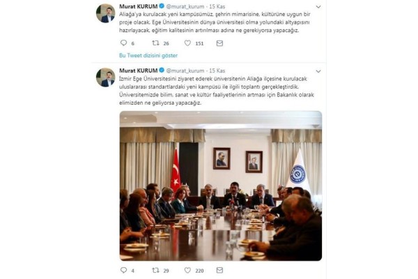 BAKAN KURUM, TWİTTER ÜZERİNDEN AÇIKLADI