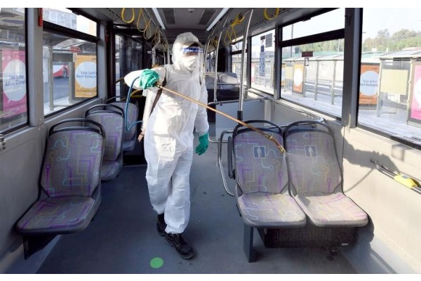 TOPLU ULAŞIMDA GÜN BOYU DEZENFEKSİYON