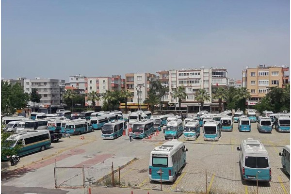 MİNİBÜSLER DEZENFEKTE EDİLDİ