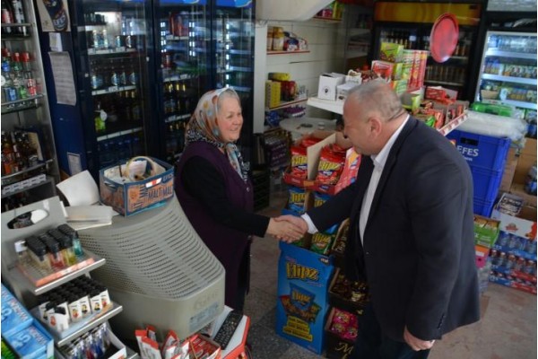 SERDAR BERK, YENİ ŞAKRAN ESNAFINI ZİYARET ETTİ