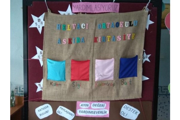 HELVACI ORTAOKULU’NDA "ASKIDA KIRTASİYE"