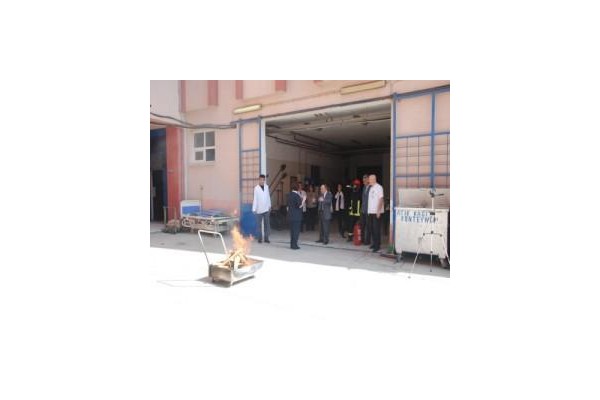 Aliağa Devlet Hastanesi'nde yangın tatbikatı