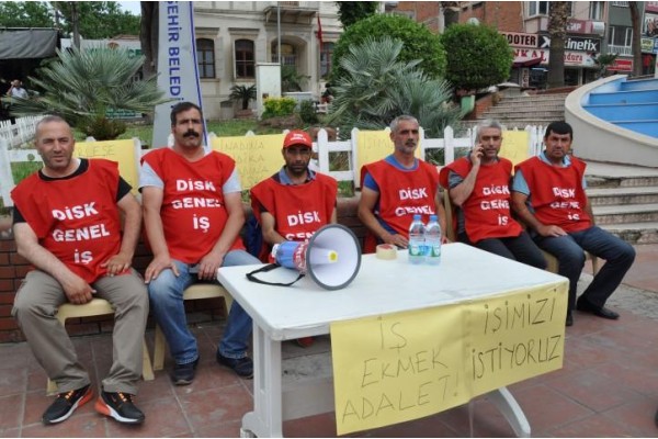 İŞÇİLER NÖBETE BAŞLADI