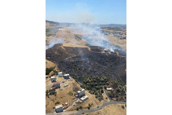 Cindere Mevkii’nde 10 hektarlık alan yandı