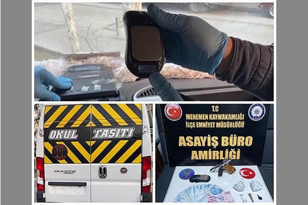 Torbacılık yapan okul servisi şoförü yakalandı