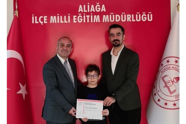 Dünya birincisi öğrenciden Akyüz’e ziyaret