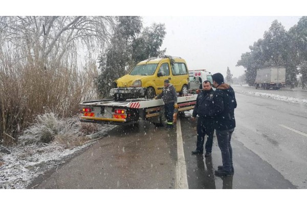 YORGUN SÜRÜCÜ AĞACA ÇARPTI