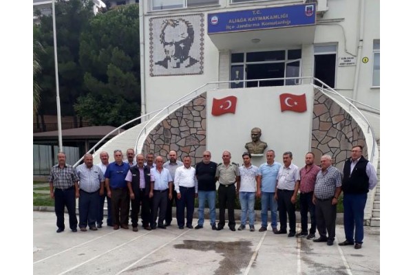 MUHTARLARDAN YENİ JANDARMA KOMUTANINA ZİYARET