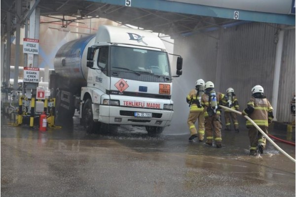 İTFAİYEDEN NEFES KESEN TATBİKAT