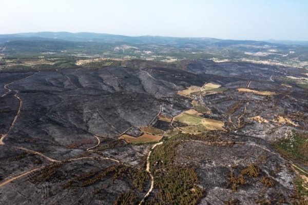 Kınık’taki yangının sebebi balya makinesi