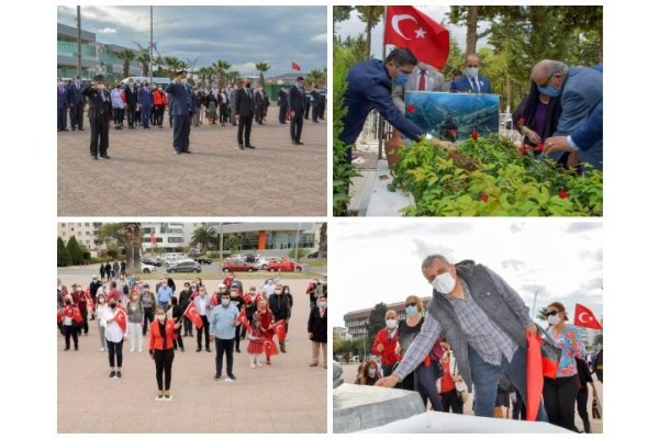 KUTLAMALAR ÇELENK SUNUMUYLA BAŞLADI