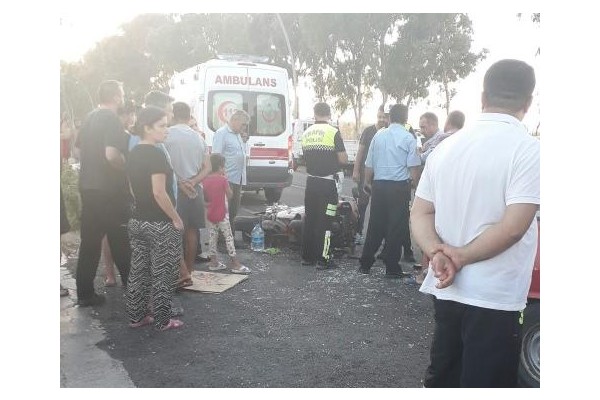 MOTOSİKLET KAZASI:1 AĞIR YARALI