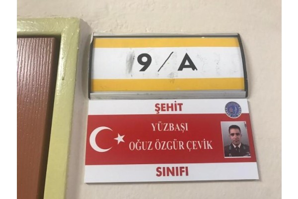 ŞEHİTLERİN İSİMLERİ SINIFLARDA YAŞAYACAK