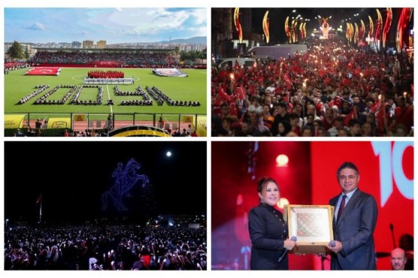 100.yıla renkli kutlama