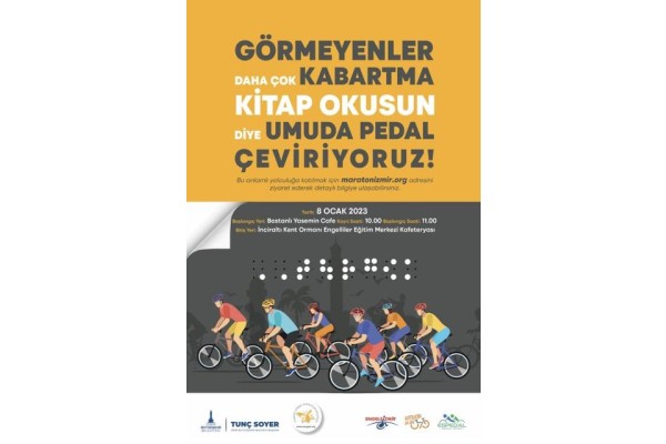 Görme engelliler için pedal çevrilecek