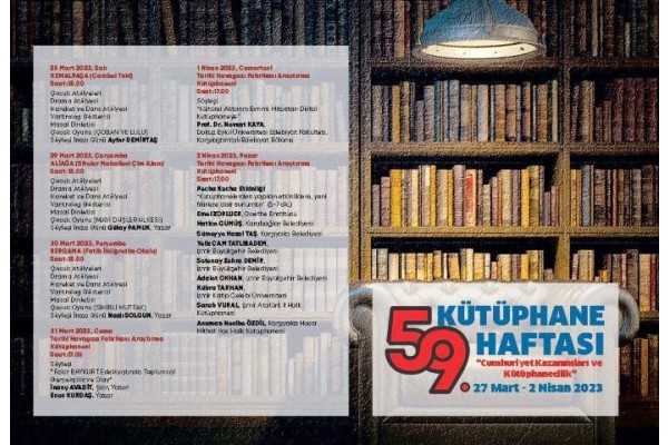 Kütüphane Haftası etkinliklerle kutlanacak