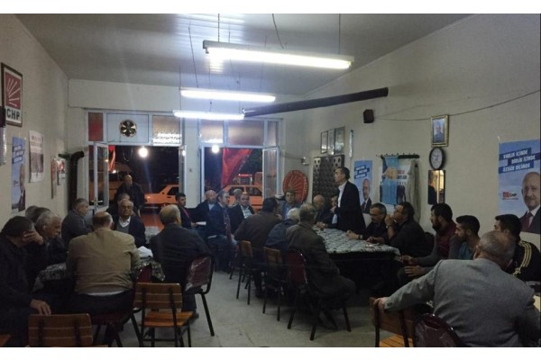 CHP İLÇE YÖNETİMİ HELVACI'DA ÜYELERİYLE BULUŞTU